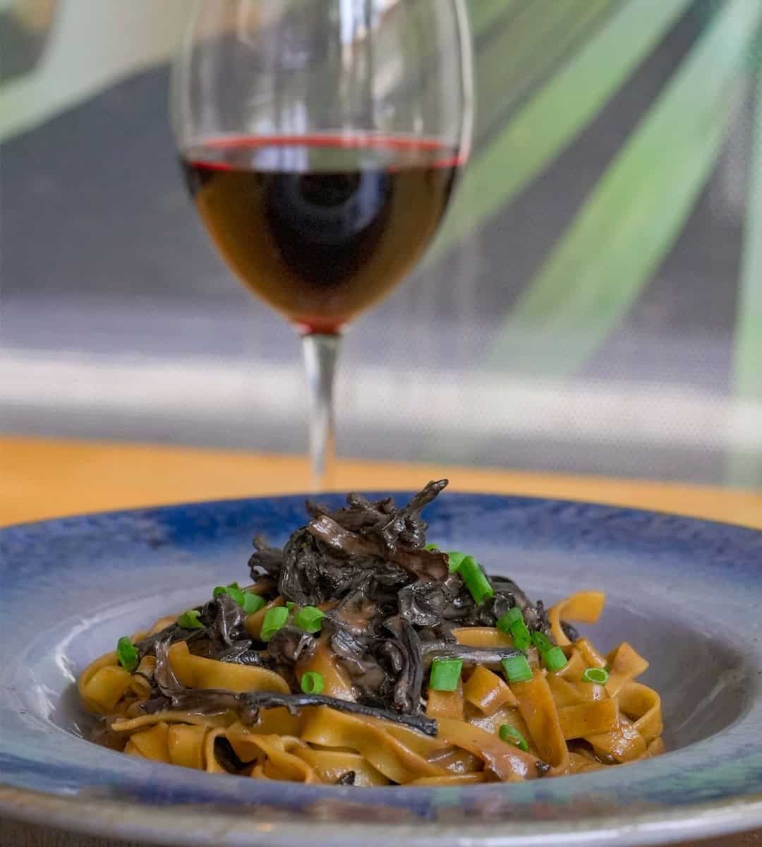 Pasta tagliatelle, black trumpet mushroom and creamy sauce | The French Market, Koh Tao and Bangkok - Thailand